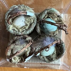 Decorative Bird Nest Set with Eggs